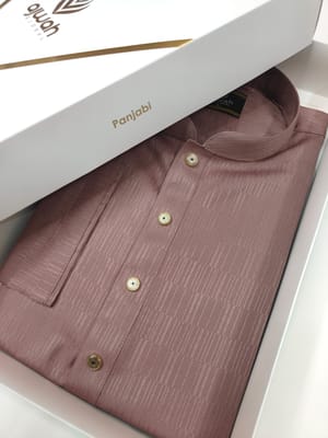 Ajwah Premium Muted Rose Textured Panjabi_img_0
