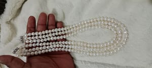 White Pearl 3 Layer Necklace_img_1
