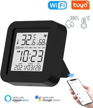 Smart IR Remote Control TUYA WiFi Temperature Humidity Monitor, USB-C, Temperature and Humidity Sensor LCD Display, Work with Tuya/Smart Life_img_3