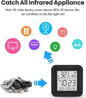 Smart IR Remote Control TUYA WiFi Temperature Humidity Monitor, USB-C, Temperature and Humidity Sensor LCD Display, Work with Tuya/Smart Life_img_4