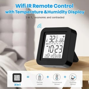 Smart IR Remote Control TUYA WiFi Temperature Humidity Monitor, USB-C, Temperature and Humidity Sensor LCD Display, Work with Tuya/Smart Life_img_5