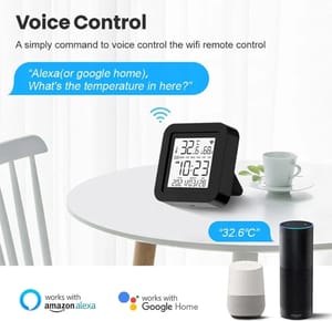 Smart IR Remote Control TUYA WiFi Temperature Humidity Monitor, USB-C, Temperature and Humidity Sensor LCD Display, Work with Tuya/Smart Life_img_8