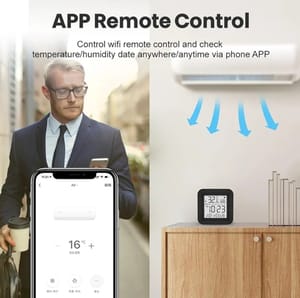 Smart IR Remote Control TUYA WiFi Temperature Humidity Monitor, USB-C, Temperature and Humidity Sensor LCD Display, Work with Tuya/Smart Life_img_2