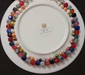 2 Layer Pearl & Stone combination Neckpiece_img_0