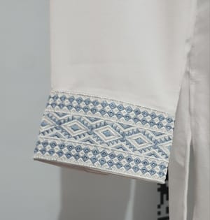 Premium Embroidery Punjabi (White)_img_4