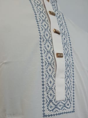 Premium Embroidery Punjabi (White)_img_7