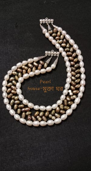 Premium Quality 3 layer Pearl Necklace_img_0