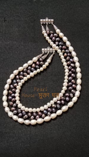 Premium Quality 3 layer Pearl Necklace_img_0