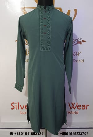 Premium Embroidery Punjabi (Green)_img_2