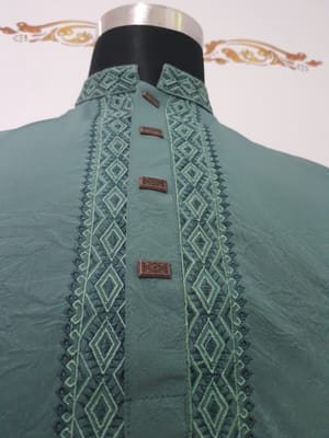 Premium Embroidery Punjabi (Green)_img_4