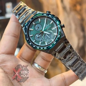 Edifice Master Grade || Japan Movement | Chain Style | Black Green Slim Sereis_img_3