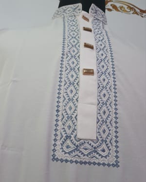 Premium Embroidery Punjabi (White)_img_5