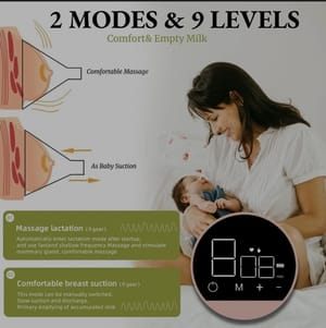Electric Breast Pump for Hands Release Milk Suction Machine Backflow Resistance Automatic Breast Pump Low Noise 2 Modes_img_3