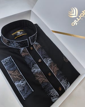 Noir Elegance Embroidery Panjabi -A3B103