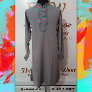 Premium Embroidery Punjabi (Grey)_img_1