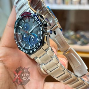 Edifice Master Grade || Japan Movement | Chain Style | Silver with Blue Bezel Blue Dial_img_3