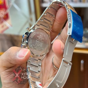 Edifice Master Grade || Japan Movement | Chain Style | Silver with Blue Bezel Blue Dial_img_4