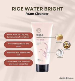 The Face Shop Rice Water Bright Foaming Cleanser - 150ml