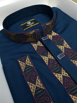 Royal Navy Blue Embroidery Panjabi_img_1