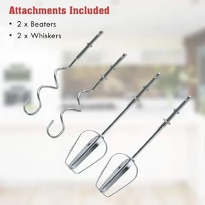 ABS Shine White Scarlett Hand Mixer-7 Speed Egg Beater With Chrome Beater Hand Blender_img_2