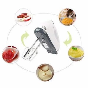 ABS Shine White Scarlett Hand Mixer-7 Speed Egg Beater With Chrome Beater Hand Blender_img_5