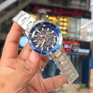 Rado Captain Cool | Semi AAA Grade | Automatic Movement | Silver with Blue Bezel_img_2