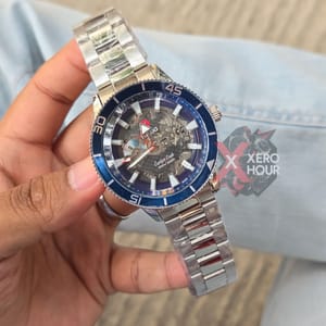 Rado Captain Cool | Semi AAA Grade | Automatic Movement | Silver with Blue Bezel_img_3