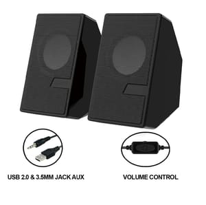 D7 Multimedia Wired Mini USB Speaker For Computer - Black_img_3