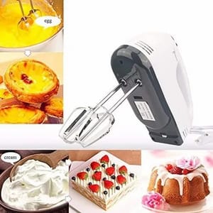 ABS Shine White Scarlett Hand Mixer-7 Speed Egg Beater With Chrome Beater Hand Blender_img_3