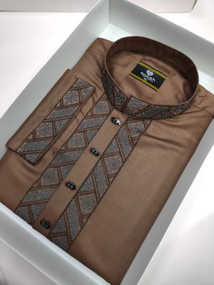 Regal Brown Embroidery Panjabi_img_2