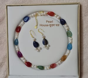 Exclusive Pearl & Stone combination neckpiece_img_0