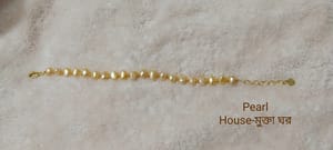 Golden colour pearl Breslate with S925 Adjustable chain_img_1