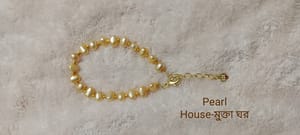 Golden colour pearl Breslate with S925 Adjustable chain_img_2