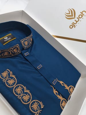 Ajwah Royal Blue Embroidery Panjabi_img_2