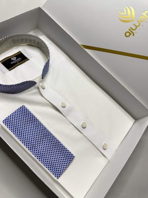 Majestic White with Blue Detailing Panjabi_img_4