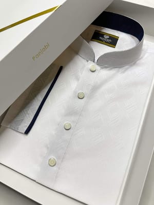 Perfect Fit with the Ajwah Classic Royale White Panjabi for Men_img_4