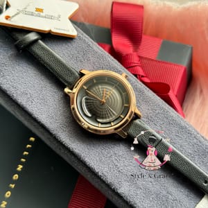 Xenlex || Leather Belt || Black & Gold Color || Flower Edition_img_1