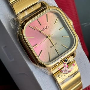 SKMEI || Rainbow Dial || Gold_img_1