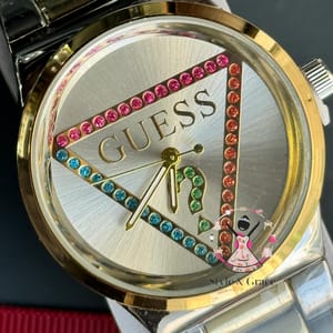 Guess Brand || Multi Color Stone || Dual Tone_img_1