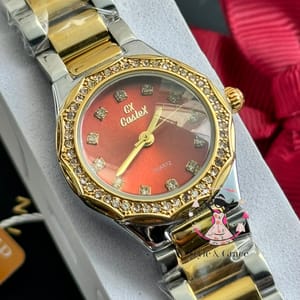 Caslex Original Brand || Stone Bezel || Red Wine Dial_img_2