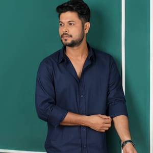 Men's Classic Navy Blue Shirt_img_1