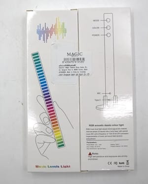 Music Rhythm Light Bar Multi Color RGB LED Lights Musical Ambient Lamp Strip 32 LED Lights with 18 Color Modes for Game Room PC TV Car Voice Sound Control_img_1