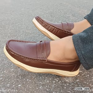 Genuine cow Leather Light Weight Casual Shoes - 308
