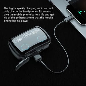 M10 TWS LED Digital Display BT 5.3 Earbud Sports Music True Game Wireless Earphones_img_4
