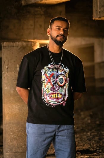 Psycho Pop // Unisex // Black Oversized tee