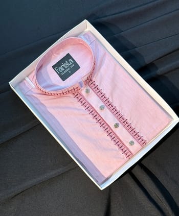 Pink Embroidery Panjabi