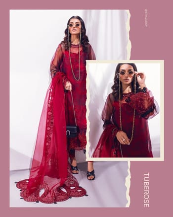 Nureh-5 | Festive | TUBEROSE (4 Piece) Imported from Pakistan