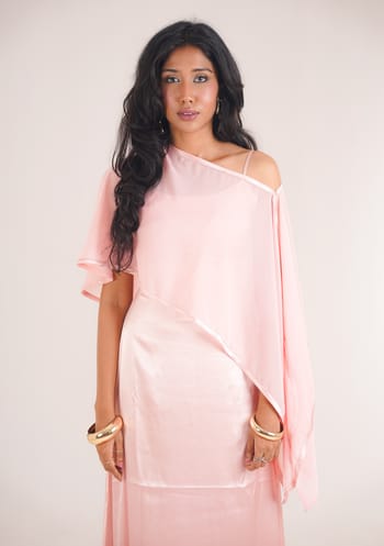 Pink and Poncho Dress