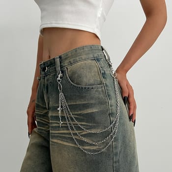 Layered Star Charm Wallet Chain