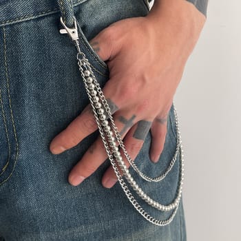 Multi-Layer Metal Wallet Chain